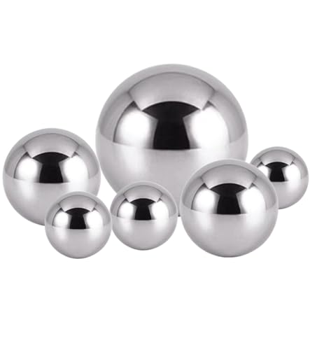TAKONE 6X Schwimmkugeln Miniteich Edelstahl Silber 6er Set Teichdeko