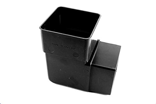 Marshall TufflexSquare 65mm Down Pipe 90 Degree Angle Bend Elbow RWSB1 Black White Brown Clay (Black)