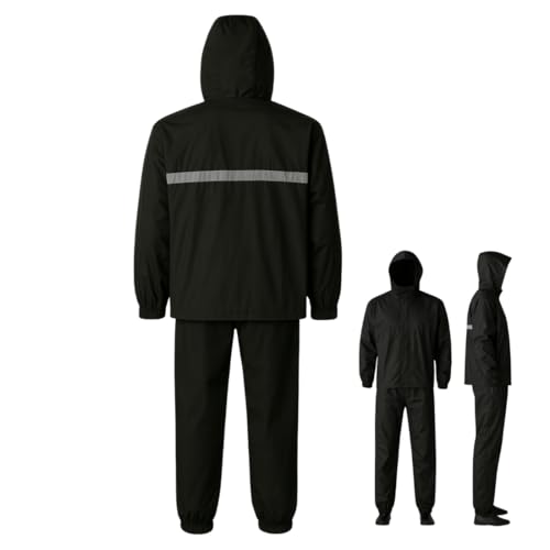 Conjunto Roupa de Chuva para Motociclista Tamanhos G – Impermeável com Capuz e Faixa Refletiva – Jaq