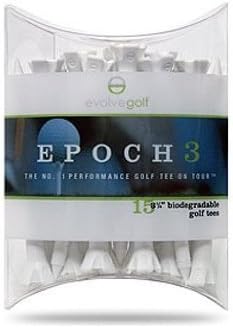 Evolve Golf Epoch Golf Tees 15 Pack (10 2.75" and 5 1.5")
