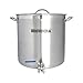 Brewferm® kociołek do warzenia piwa z kulowym kranem, pojemność 50 l, stal nierdzewna, nadaje się do wszystkich rodzajów kuchenek, ergonomiczne uchwyty, wzmocniona krawędź do wylewania, warzenia piwa