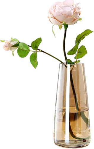 Image of Mahganya Decorative Glass Vase for Flowers Plants Home Decor Office Living Table Decorations, Vases for Home Decor, Luster Glass Vase, Heavy Weight, Sturdy (Luster)