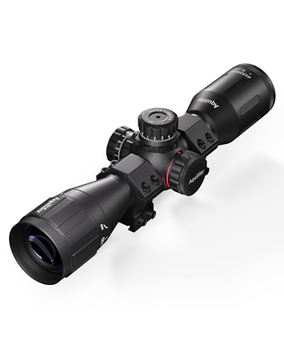 Aquilifer HT 4x32 AO Compact Rifle Scope for .22LR, Red/Green Illuminated Reticle, 1-Inch Tube, Waterproof Fogproof Shockproof Hunting, Parallax-Free from 7 yds-Infinity, 11mm Dovetail Rings Included