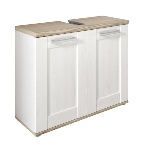 moebel-dich-auf Waschbeckenunterschrank Elegance Badschrank Waschtischunterschrank Sibiu-Lärche/San Remo