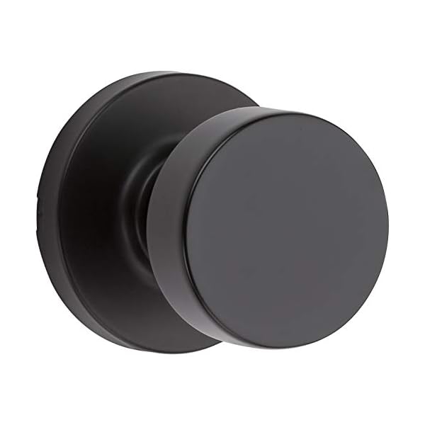 Kwikset 97200-892 Pismo Door Knob, Round, Matte Black