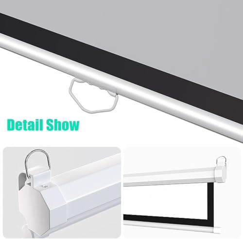 Pantalla manual para proyector 60" a 100" HD 16:9 miniatura 3