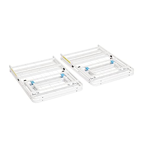 Image of Amazon Basics Platform Bed Frame Full, Foldable Metal, Tool-Free Setup, 14 Inches High, White