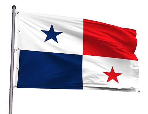 Panama Extra Large Flag 12x18FT Giant Panamanian National Polyester Printed Latin America Flag With 5 Grommets For Panamanian Themed Festival Event Parade Party Heritage Hispanic Month Decoration