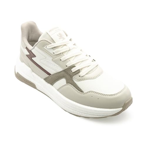 Image of Red Tape Men's Sneakers Black White Mesh Pu Round Toe Lace-Up