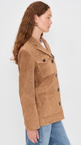 Madewell Women's Long Chore Blazer in Suede4