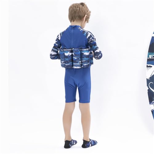 Image of Toddler Kids One-Piece Float Swimsuit with Adjustable Buoyancy UPF 50+ Sun Protection for Beach Pool Boys Girls