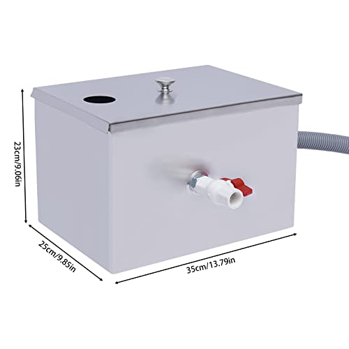 Leblett FS-22 20L Commercial Grease Trap,Stainless Steel Grease Interceptor With Automatic Shut-Off Device,Under Sink Grease Trap Waste Water Oil-Water Separator,For Restaurant Factory Home Kitchen thumb #6