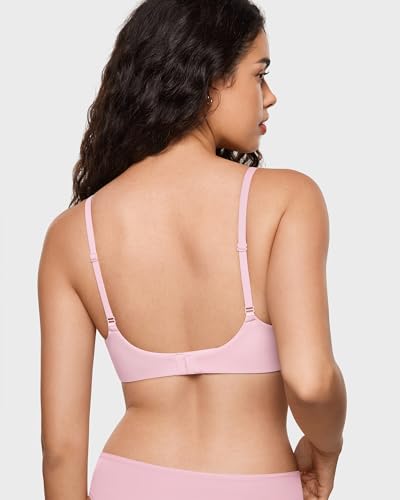 Image of INLYRIC Women's Inbarely Plus Balconette Bra - Lightly Padded Underwire Sexy Tshirt Demi Bras Supportive