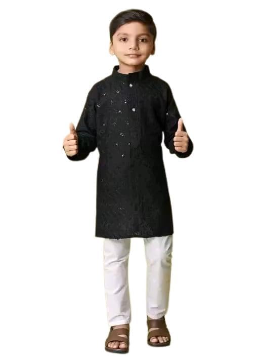 Image of Baby Boys Cotton blend dress for summer season and all seasons ||Tikki punjabi,d,1,V,