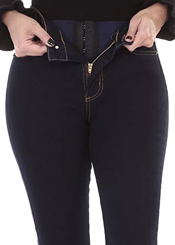 Calça Boot Cut Cinta Super Lipo, Feminino, Sawary Jeans, Indigo, 36