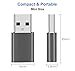 USB to USB C Adapter, Type C to USB 3.1 Adapter 10Gbps Compatible with iPhone 17 16 15 14 13 12, Samsung Galaxy S25 S24 S23 S22 S21, MacBook, PC, Laptop (Grey)
