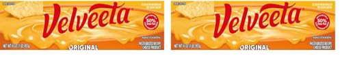 Velveeta Original Melting Cheese (16 oz Block) (Pack of 2)