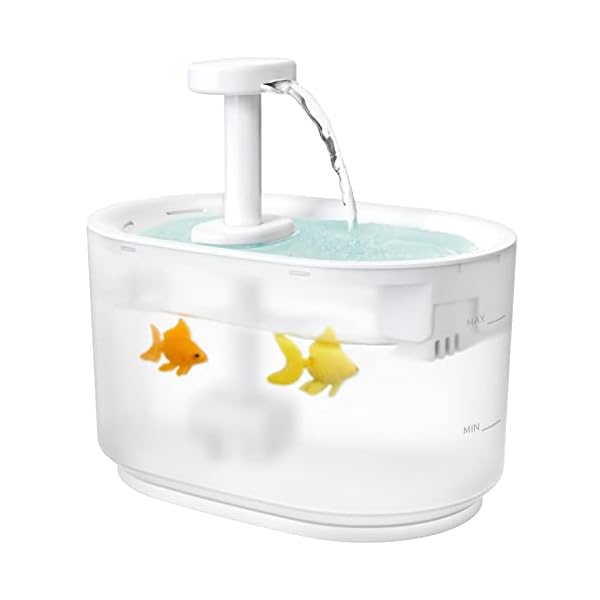 Katzen Trinkbrunnen: 3.5L Katzenbrunnen mit Vierfach-Aktivkohlenfilter Kabelloser Wasserpumpe - Ultra Leise Wasserbrunnen für Katzen & Hunde mit USB Anschluss, BPA-Frei [ELS PET]