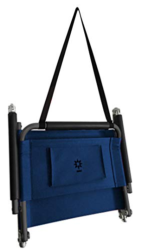 Image of Neso Beach Chairs - Lightweight, Portable and Foldable Recliner Beach Chairs for Park, Camping and Outdoor Adventures - with Slip Pockets and Shoulder Strap - 2 Pack - Navy - XL