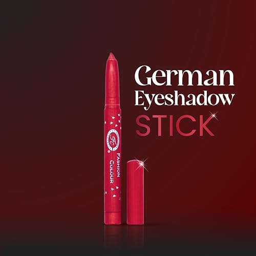 Image of FASHION COLOUR German Eyeshadow Stick Matte & Shimmer | Long Lasting, High Pigment, Blendable Eye Shadow Pencil | Built-In Sharpener | Raspberry Fruit