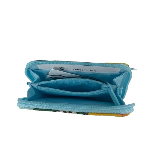 Vera Bradley Women's Cotton Petite Zip-around Wallet With Rfid Protection, Lemon Grove - Recycled Cotton, One Size3