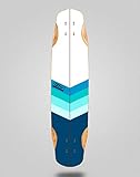  Aow Skate Skateboard Longboard Deck Mix Bamboo 38x8.45 Blue Arrow