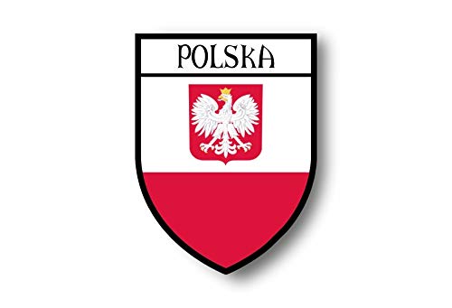 Akachafactory Autocollant Sticker Voiture Moto Blason Ville Drapeau Drapeau Pologne polonais