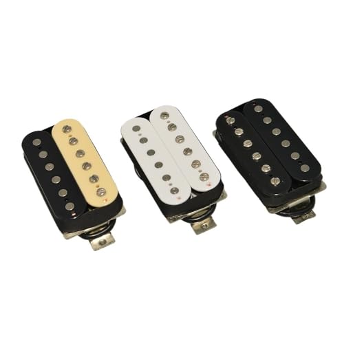 アルニコIVマグネット対応 Classics4 DKスタイル ギターピックアップセット ヴィンテージ風 エレキギター用(White A Set)