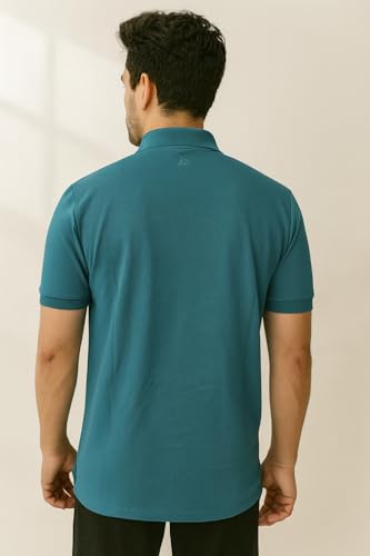 Image of Force NXT Men's Premium Microfiber Fabric Solid T-Shirt | Polo Neck Half-Sleeves T-Shirt for Men | Label Free with Anti-Static for Daily Uses