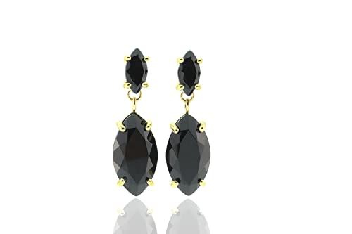 Boucles d'oreilles onyx noir hypoallergéniques pour oreilles sensibles