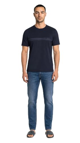 BOSS,Authentic Cotton Stretch T-Shirt,Navy Ink,XXL