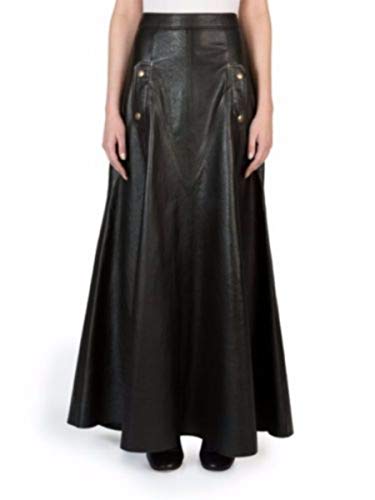 brandMe Women's Leather Skirt Genuine Lambskin Pure Leather Full Length Skirt BS017