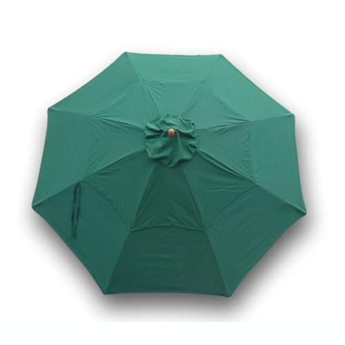 FORMOSA - 11ft Market Patio Umbrella Canopy - 8 Ribs Top Fabric Replacement in Green - 300D UV Protective and Water Resistant Fabric Cloth - Double Vented Replacement Canopy for Umbrella