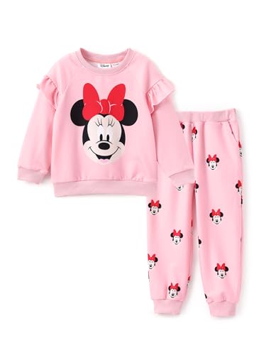 Image of Disney Frozen Toddler Girl Outfits Long Sleeve Shirt and Pocket Pant Clothing Sets Fall Casual Pullover Dailywear