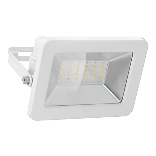 goobay 53873 LED Strahler Außen 30W / Außenstrahler IP65 / Neutralweißes Licht 2550 lm/LED Scheinwerfer Fluter Wandmontage / IP65...