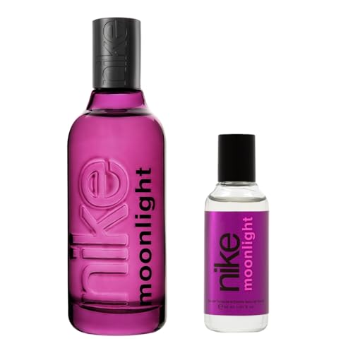 NIKE - Moonlight Woman Promoción 150 ml + 30 ml, Colonia Mujer, Perfume Formato Líquido, Eau de Toilette Natural y Femenina, Aroma Oriental Vainilla, Fragancia Fresca y de Larga Duración