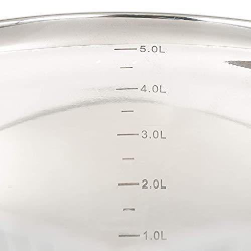Daniks Modern Stainless Steel Induction-safe Pot With Glass Lid (6.5 L, Ø 24 cm) Main Image