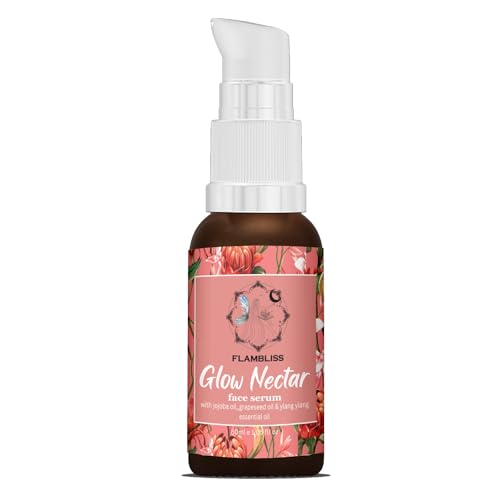 GLOW NECTAR Oil Based Face Serum for Men& Women, Daily nourishing anti aging serum for healthy and glowing skin. For oily to normal and dry skin 30ml