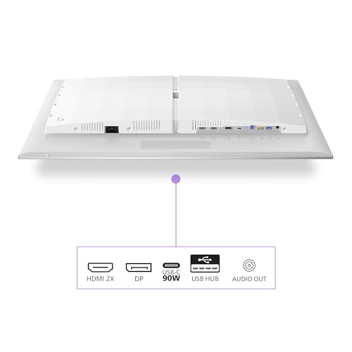 Evnia 32M2N8900AM - Monitor da gioco OLED UHD da 32 pollici, 240 Hz, 0,03 ms, HDR400, FreeSync Prem. Pro, G-Sync comp. (3840x2160, 2x HDMI 2.1, 1x DP 1.4, 1x USB-C (65 W PD), hub USB) bianco - Monitor - Immagine 3
