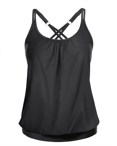 Yonique Modest Tankini Tops for Women - Loose Fit Swim Tops No Bottom