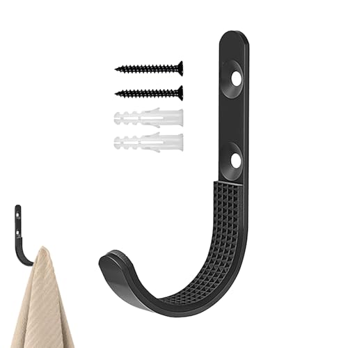 Ganchos de garaje para cargas pesadas, ganchos de servicios públicos J | Ganchos de garaje para cargas pesadas Ganchos de almacenamiento con anclajes de pared y tornillos - Ganchos de utilidad J para