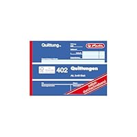 Herlitz Quittungsblock 402, selbstdurchschreibend, A6 quer, 2 x 40 Blatt