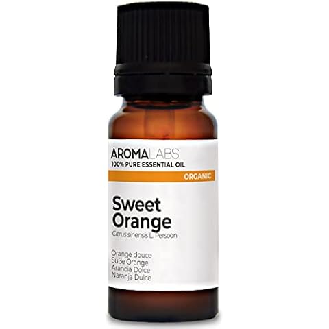 BIO - Sweet Orange Essential Oil - 10mL - 100% Pure, Natural, Chemotyped and AB Certified - AROMA LABS (French Brand) Cover