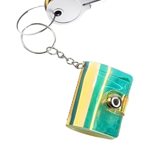 Álbum de fotos de viaje de pequeñas dimensiones – Portátil Scrapbook almacenamiento llavero – Álbum de fotos de bolsillo para llaves – Para boda, cumpleaños, amistad, San Vacaciones Navidad