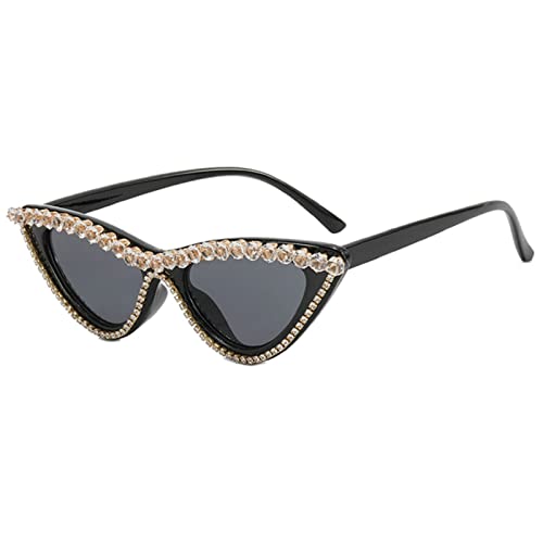 mincl/ Bling Sunglasses Crystal Rhinestone Shades Retro Half Rim Women Cat Eyewear4