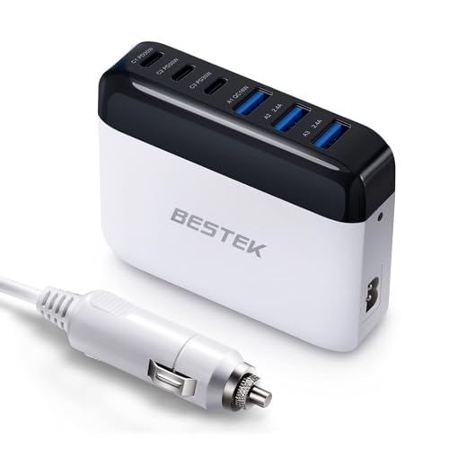 BESTEK 125W 6-Port Car Charger