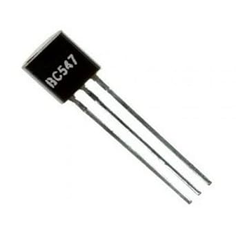 Techtonics 5 Pcs BC547 NPN General Purpose Transistor 45V 100mA TO-92 Package