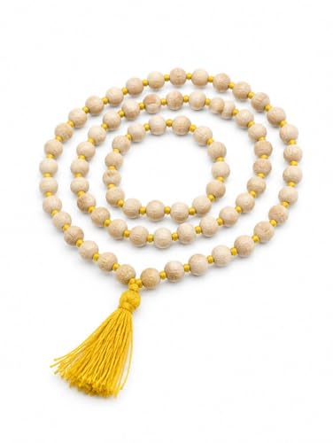 Image of Ratna Shree Original Tulsi Mala for Men & Women | Natural Tulsi Wood Beads Necklace | Holy Basil Japa Mala | Spiritual Jewellery | Lightweight Daily Wear Mala