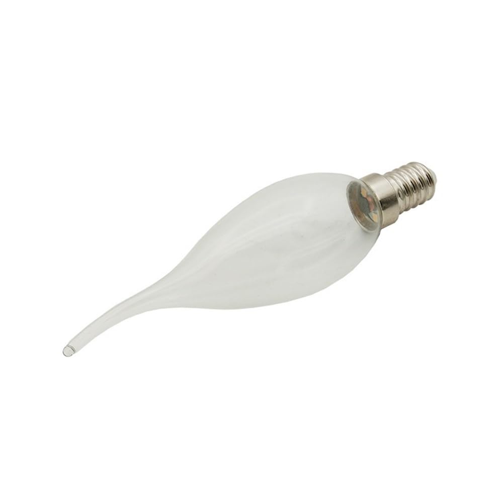 HHF Illuminazione Domestica, Confezione da 50 lampadine LED a Forma di Candela, AC85-265V 2W C35L E14/E12, luci Colorate a Coda Lunga, lampade di Cristallo(Verde,AC85-265V E14)