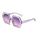 TruFabV 70s Oversized Sunglasses Womens Trendy Retro Square Sun Glasses Fashion Hexagon Thick Shades (Purple)